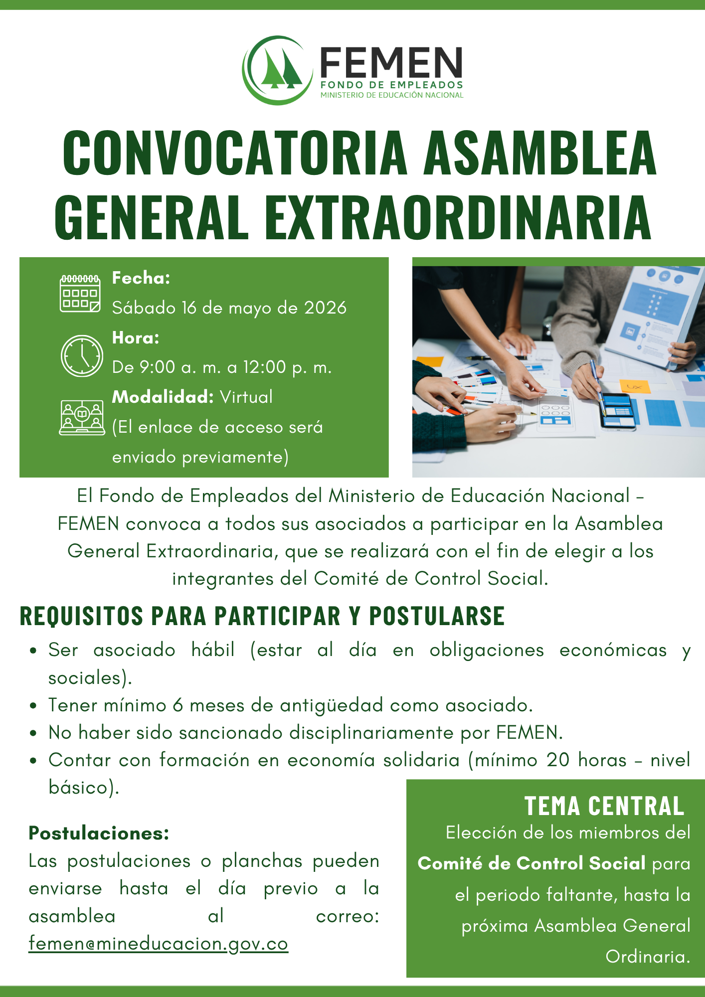 Card image CONVOCATORIA ASAMBLEA GENERAL EXTRAORDINARIA